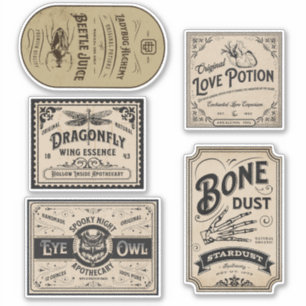  Witch Potion Label Halloween Decoration