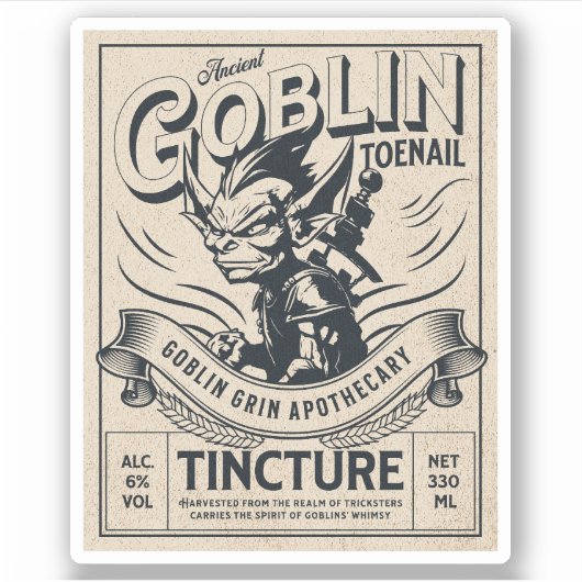 Witch Potion Label Halloween Decoration (Voorkant)