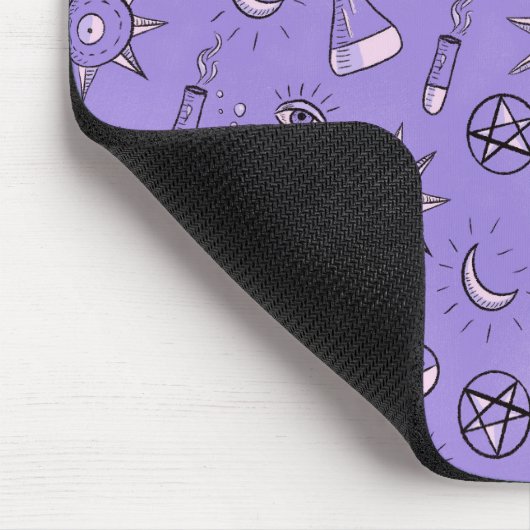 Witch Potions Paars Alchemy Pattern Muismat (Hoek)