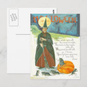 Witch Pumpkin-Man in de muis Briefkaart (Voorkant / Achterkant)