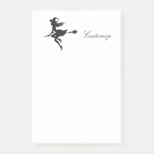 Witch Riding Broom Halloween Thunder_Cove Post-it® Notes (Voorkant)