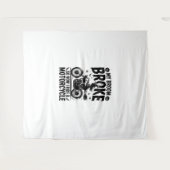 Witch Riding Motorcycle Halloween Wandkleed (Voorkant (horizontaal))