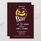 Witch’s Fur-miliar Halloween Party Kaart (Voorkant / Achterkant)