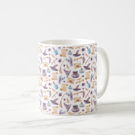 Witch School Kit Waterverf Pattern Coffee Mok (Voorkant rechts)