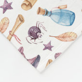 Witch School Kit Waterverf Pattern Fleece Blanket (Hoek)