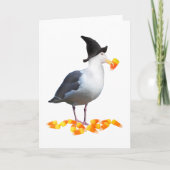 Witch Seagull Halloween Kaart (Voorkant)