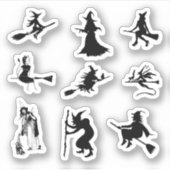 Witch Silhouette Stickers (Voorkant)