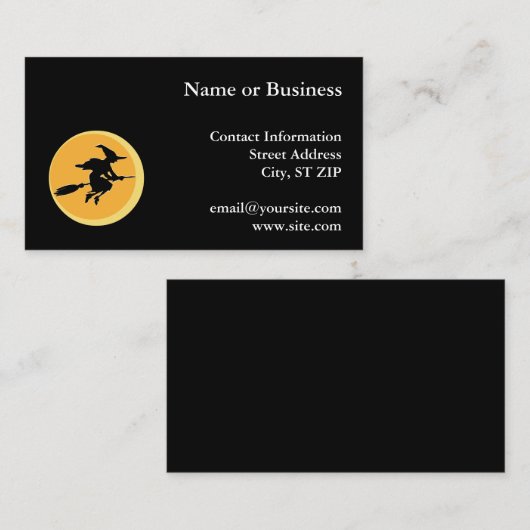 Witch Silhouette Visitekaartje (Voorkant / Achterkant)