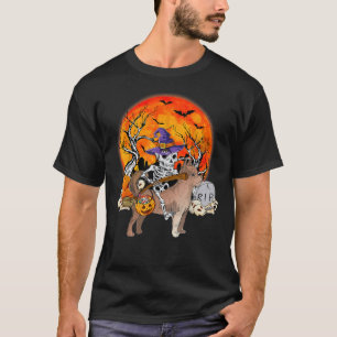 Witch Skeleton Riding Chihuahua Dog Halloween Kind T-shirt