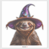 Witch Sloth Halloween trick or treat spooky pumpki Sticker (Vel)
