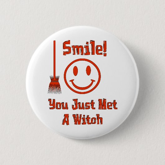 Witch Smile Ronde Button 5,7 Cm (Voorkant)