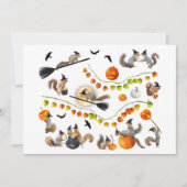 Witch Squirrels Halloween Party Invitation (Devant)