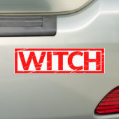 Witch Stamp Bumpersticker (Op auto)