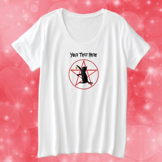 Witch Symbols Black Cat Red Pentagram Red Circle