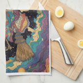 Witch tea towel theedoek (Quarter Fold)