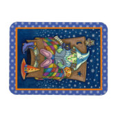 WITCH TELLING SPOOKY BEDTIME STORIES, HALLOWEEN MAGNEET (Horizontaal)