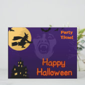 Witch, Vampire en Haunted House Kaart (Staand voorkant)