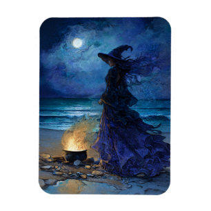 Witch van het Moonlit Zee Flexible Magneet
