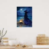 Witch van het Moonlit Zee Poster (Keuken)
