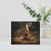 Witch voert Magic Circle Spells uit Briefkaart (Staand voorkant)