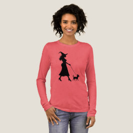 Witch Walking Chihuahua Tri-Blend Shirt