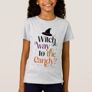 Witch Way naar het Snoep Halloween Shirt