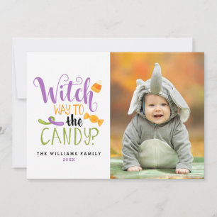 Witch Way to the Candy Halloween Cartes photos