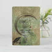 Witch Wicca Spells en Webs Wedding Invitation Kaart (Staand voorkant)