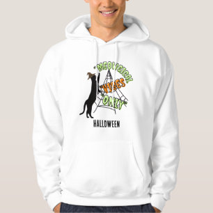 Witch Wired Cat in Halloween bewerkbaar Hoodie