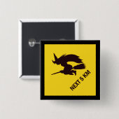 Witch Zone Sign - Metrisch Vierkante Button 5,1 Cm (Voorkant /achterkant)