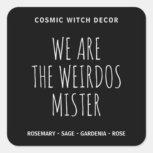 Witch Zwart Soja Kaars Labels (Voorkant)