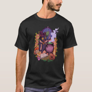 Witchcore van de cauldron staat voor de heksenkat t-shirt
