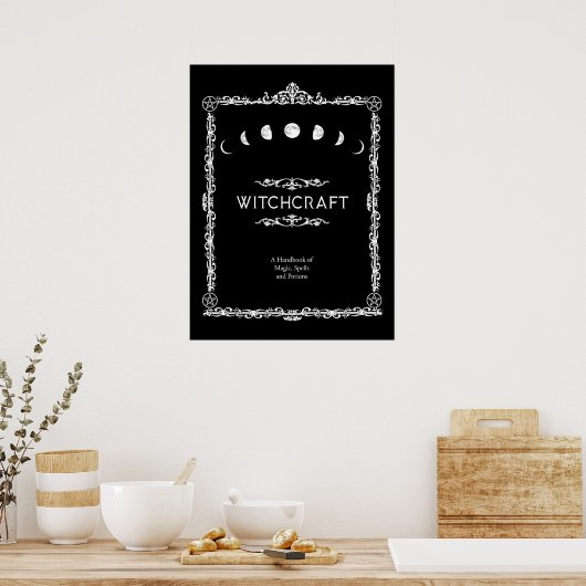Witchcraft A Handbook of Magic Spells and Potions Poster (Keuken)