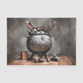 Witchcraft Cauldron met Spellcasting Items Tissuepapier (Voorkant)