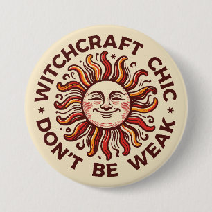 Witchcraft Chick - Een  zonne-ontwerp voor heks Ronde Button 7,6 Cm