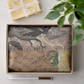 Witchcraft Halloween Black Yellow Rose Ephemera Tissuepapier (Geschenk)