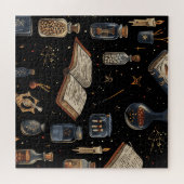 Witchcraft Potion Pattern – Halloween Magic Legpuzzel (Horizontaal)