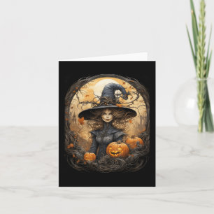 Witchcraft Wiccan Gothic Witchy Halloween Kaart