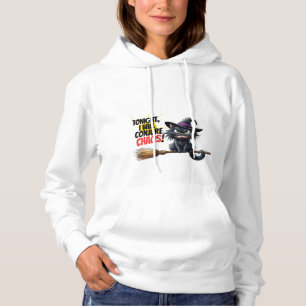 Witcher's Chaos: Zwarte katten in actie Hoodie