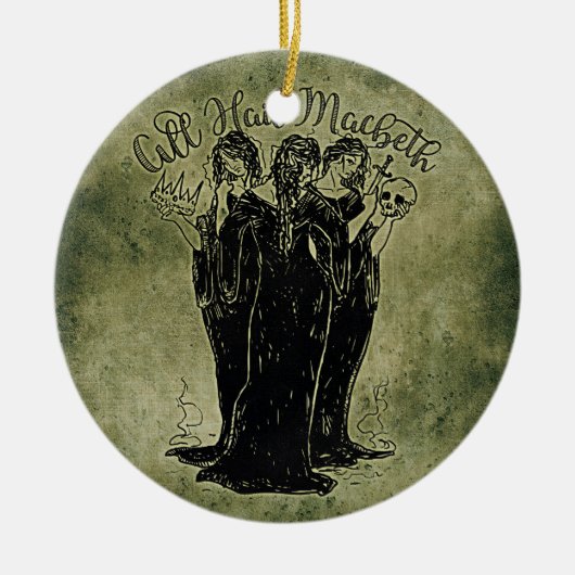 Witches All Hail Mabeth Keramisch Ornament (Voorkant)