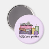 Witches alsjeblieft | Voor boekenoverloop | Librar Magneet (Voorkant / Achterkant)