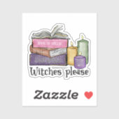 Witches alsjeblieft | Voor boekenoverloop | Librar Sticker (Vel)