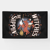 Witches Be Sippin' Halloween Holiday Spooky Spandoek (Horizontaal)