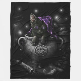 Witches Black Kitten Fleece Deken