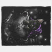 Witches Black Kitten Fleece Deken (Voorkant (Horizontaal))