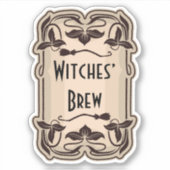 Witches’ Brew Apothecary Verticaal Label (Voorkant)