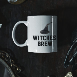 Witches Brew   Happy Halloween   Witte Pet Tweekleurige Koffiemok
