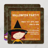 Witches Brew Kid's Halloween Party Invitation 3 (Devant / Derrière)