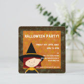 Witches Brew Kid's Halloween Party Invitation 3 (Debout devant)