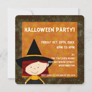 Witches Brew Kid's Halloween Party Invitation 3
